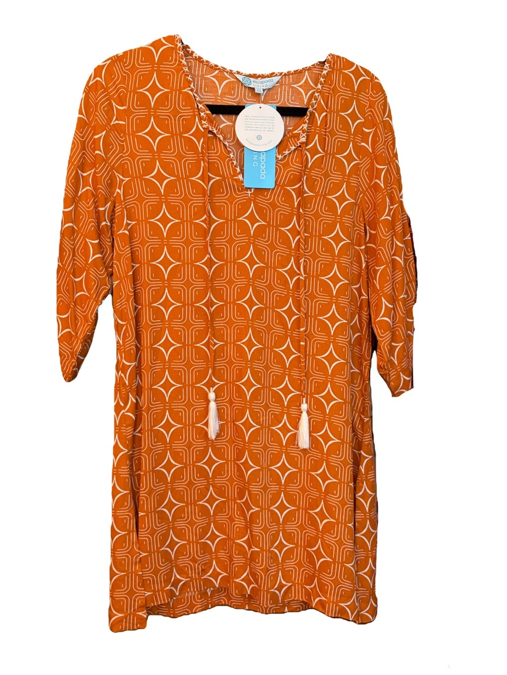 Escapada Living Burnt Orange Tassel Dottie Top